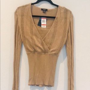 Alfani beautiful top with built in tank in almond.